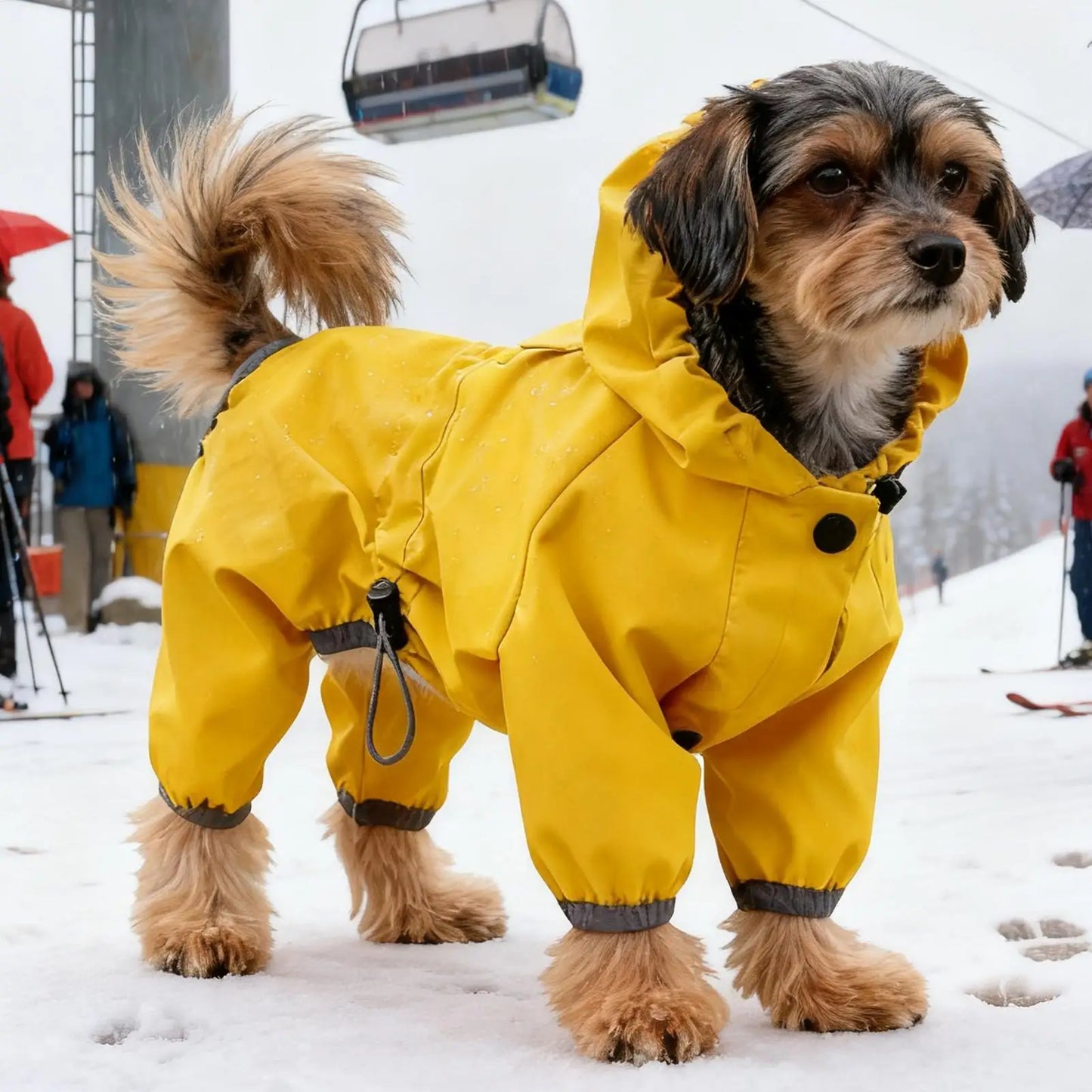 Waterproof Dog Raincoat High Visibility Adjustable Jacket for Pets