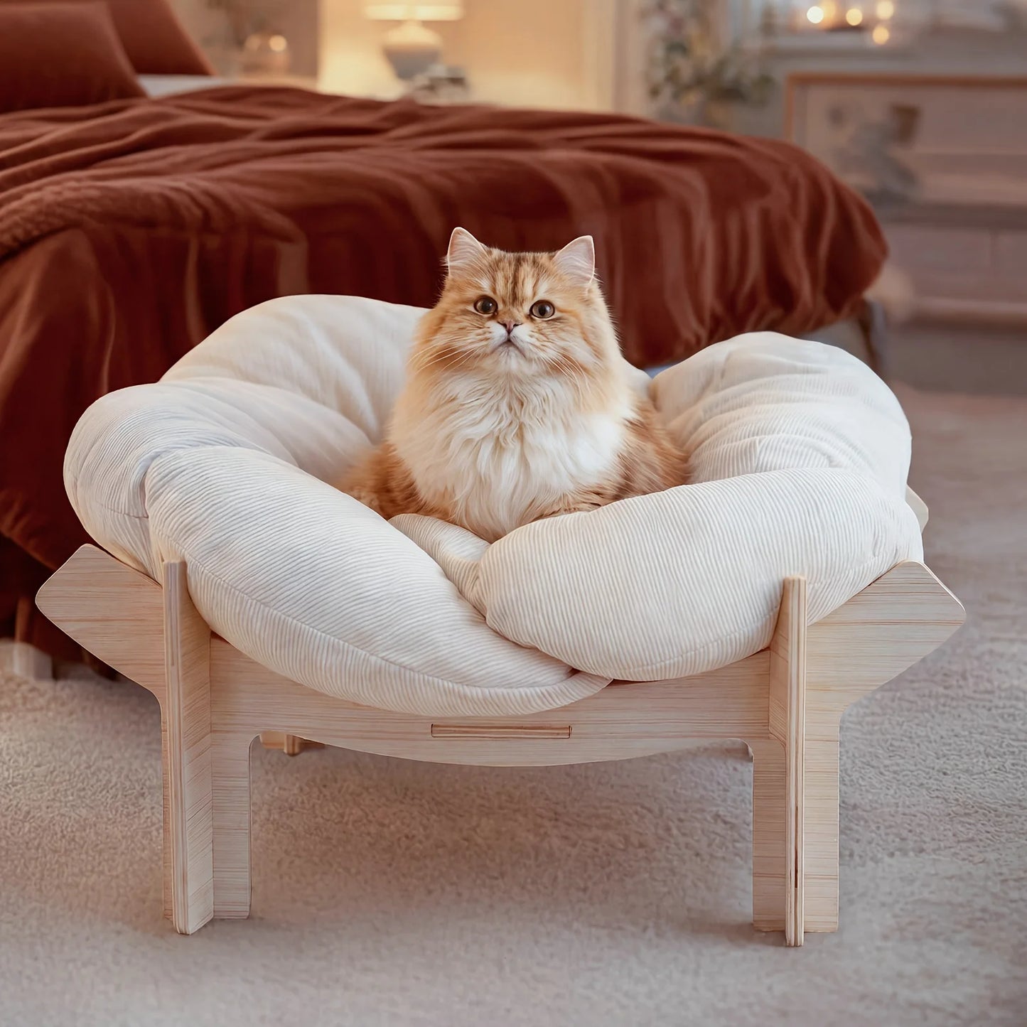 Flower-Shaped Pet Bed for Cats and Dogs
