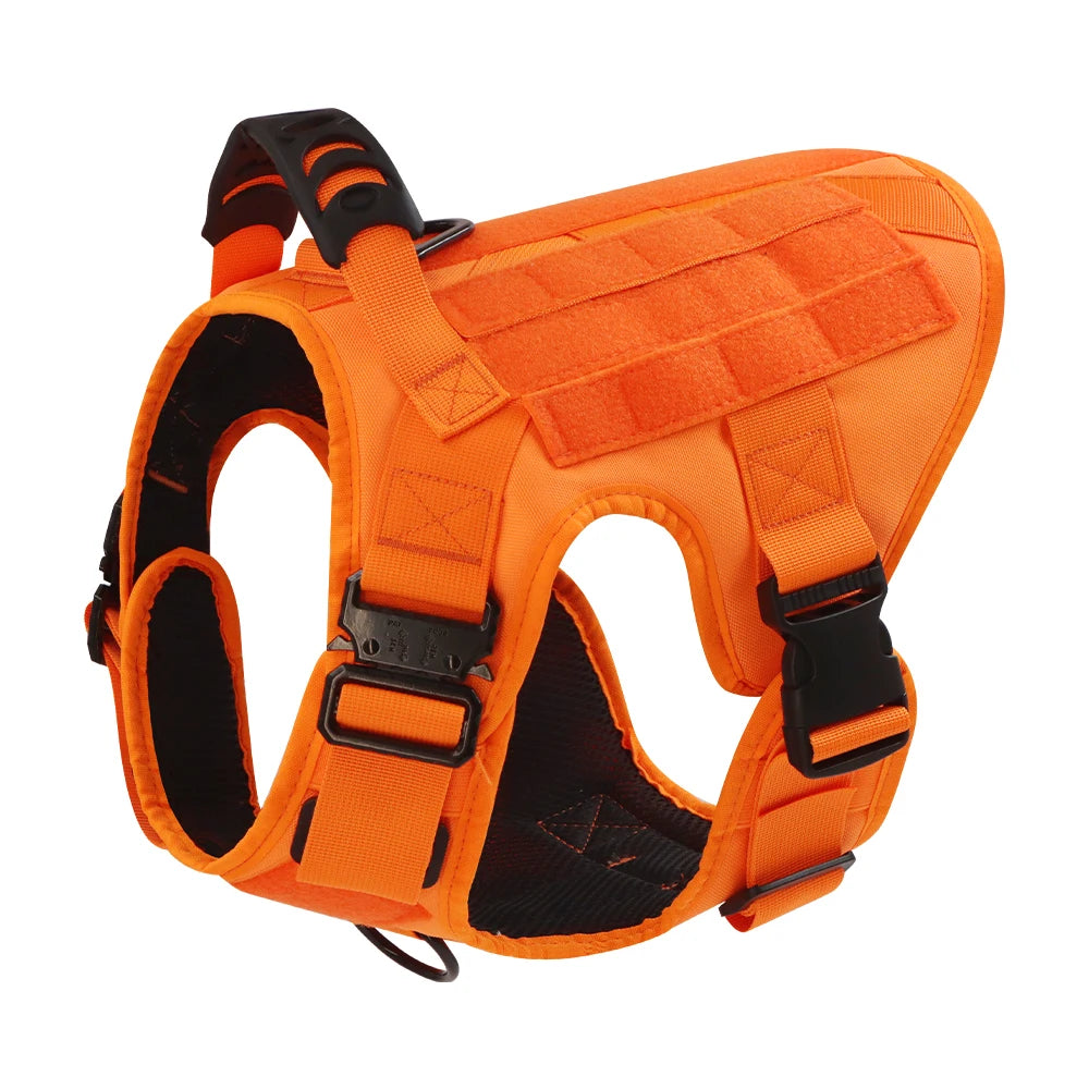 Military Camouflage Nylon Dog Harness Adjustable Training Vest