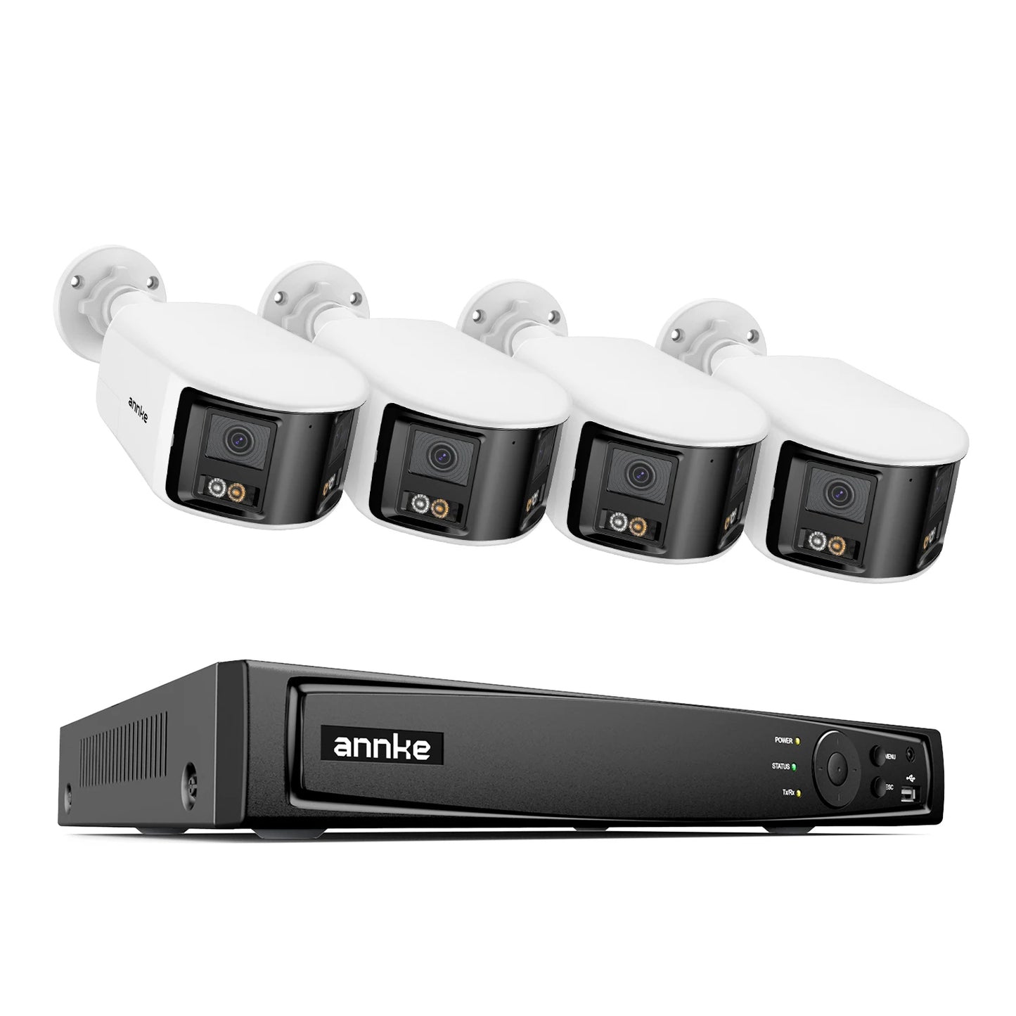 ANNKE 4K Security Camera System With 180 Panoramic Dual Lens NVR