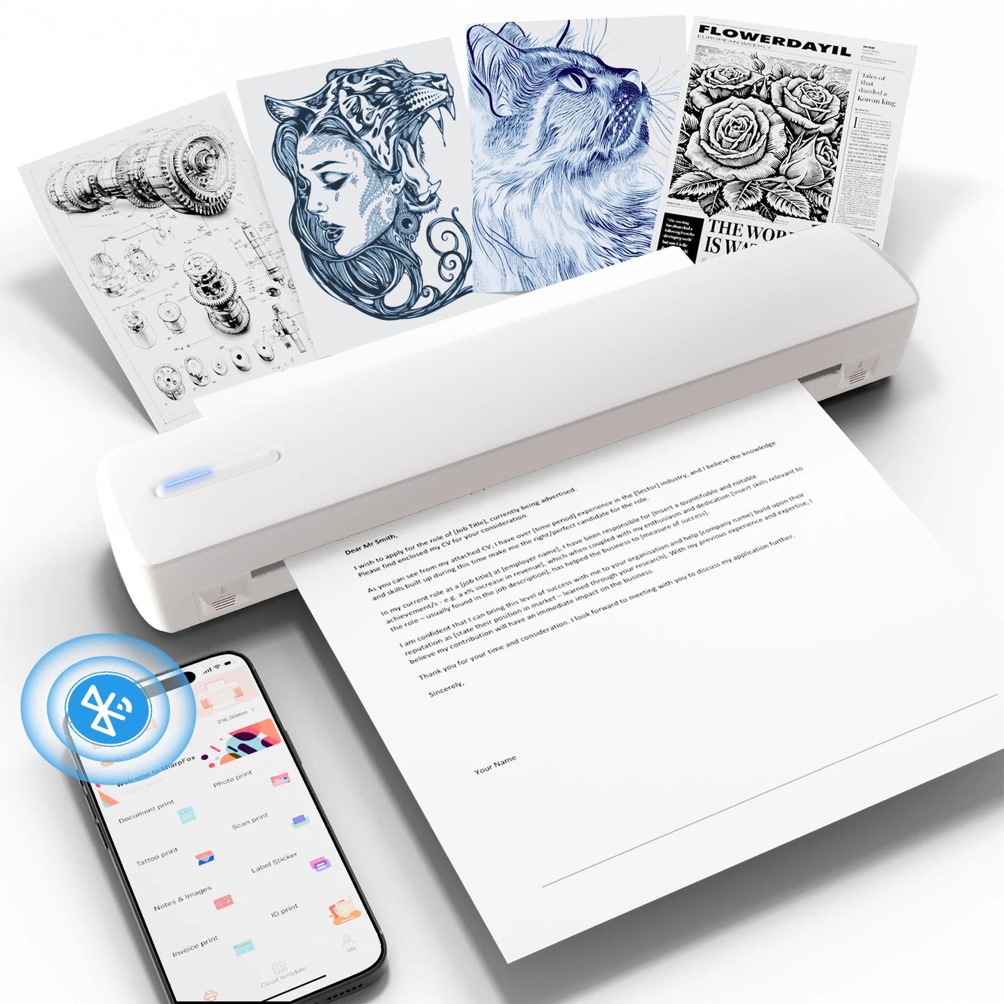 TakeYou Inkless Wireless Thermal Printer For Tattoo Artists