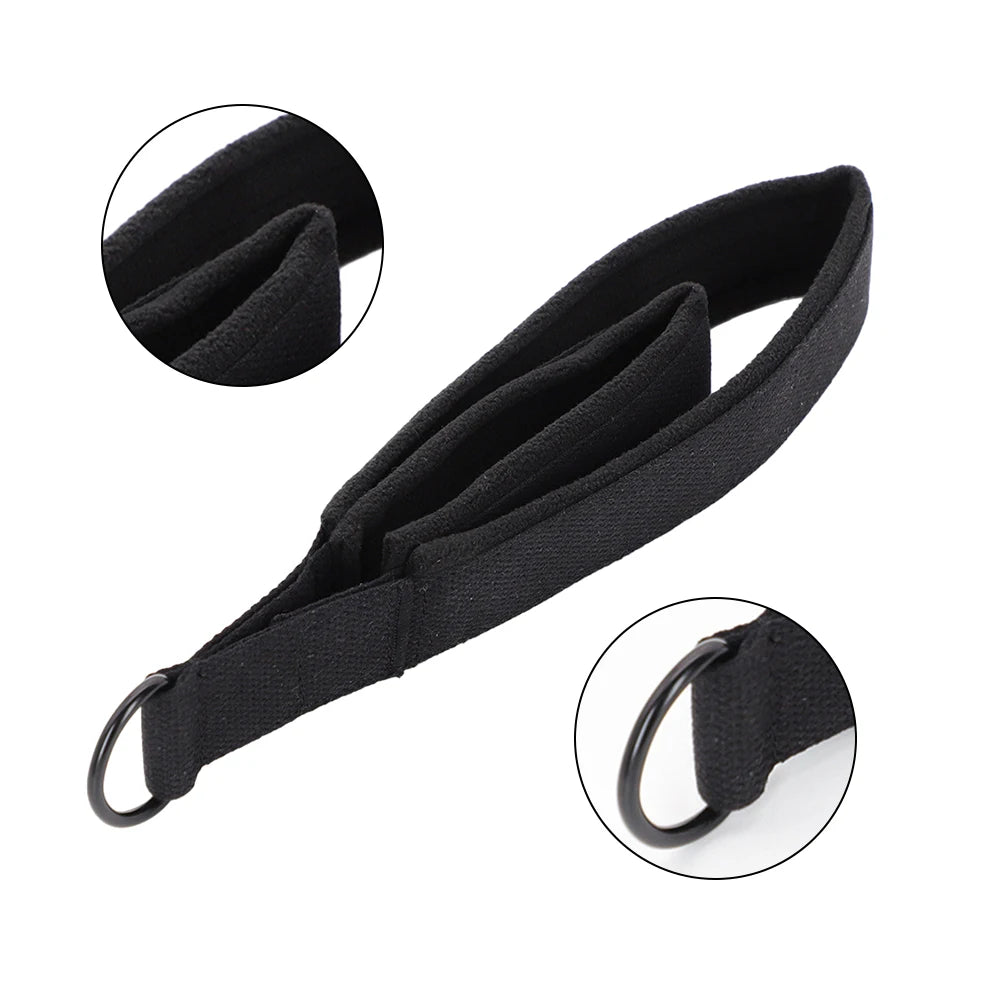 Yoga Strap Elastic Double Ring Ankle Cord With Adjustable Buckle