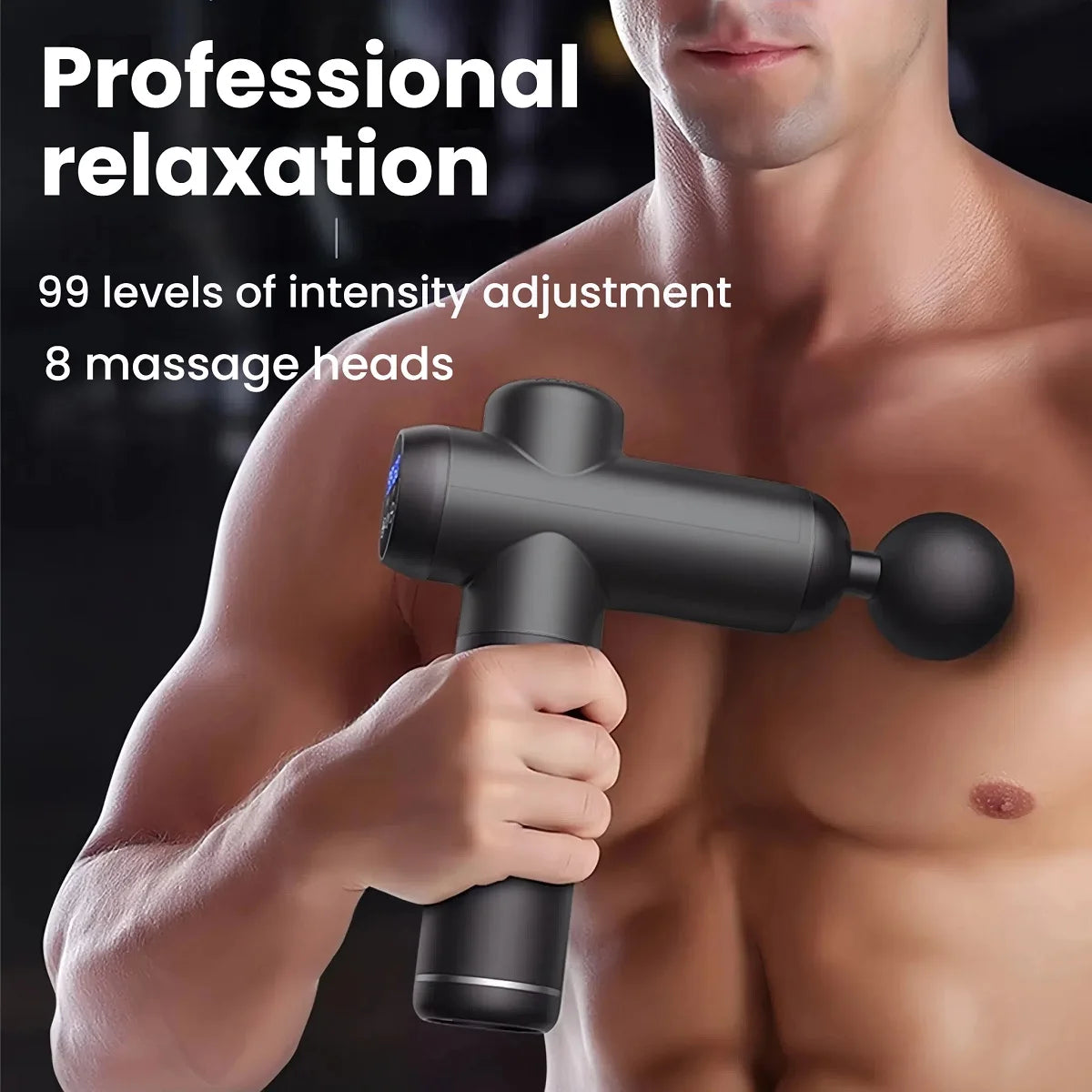 High Power Deep Tissue Massage Gun With 8 Attachments