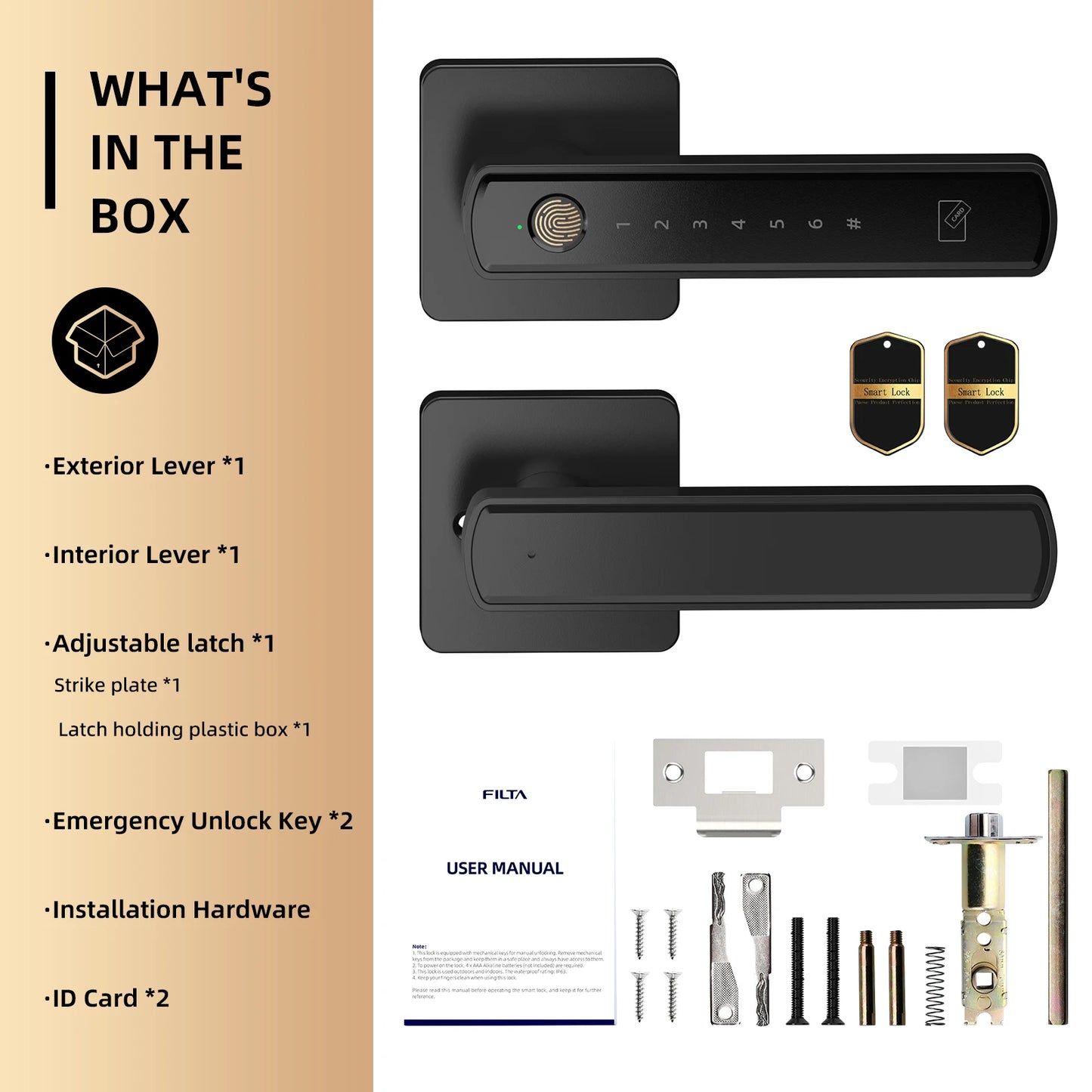 Viladepot Smart Lock Fingerprint Door Lock With App Control