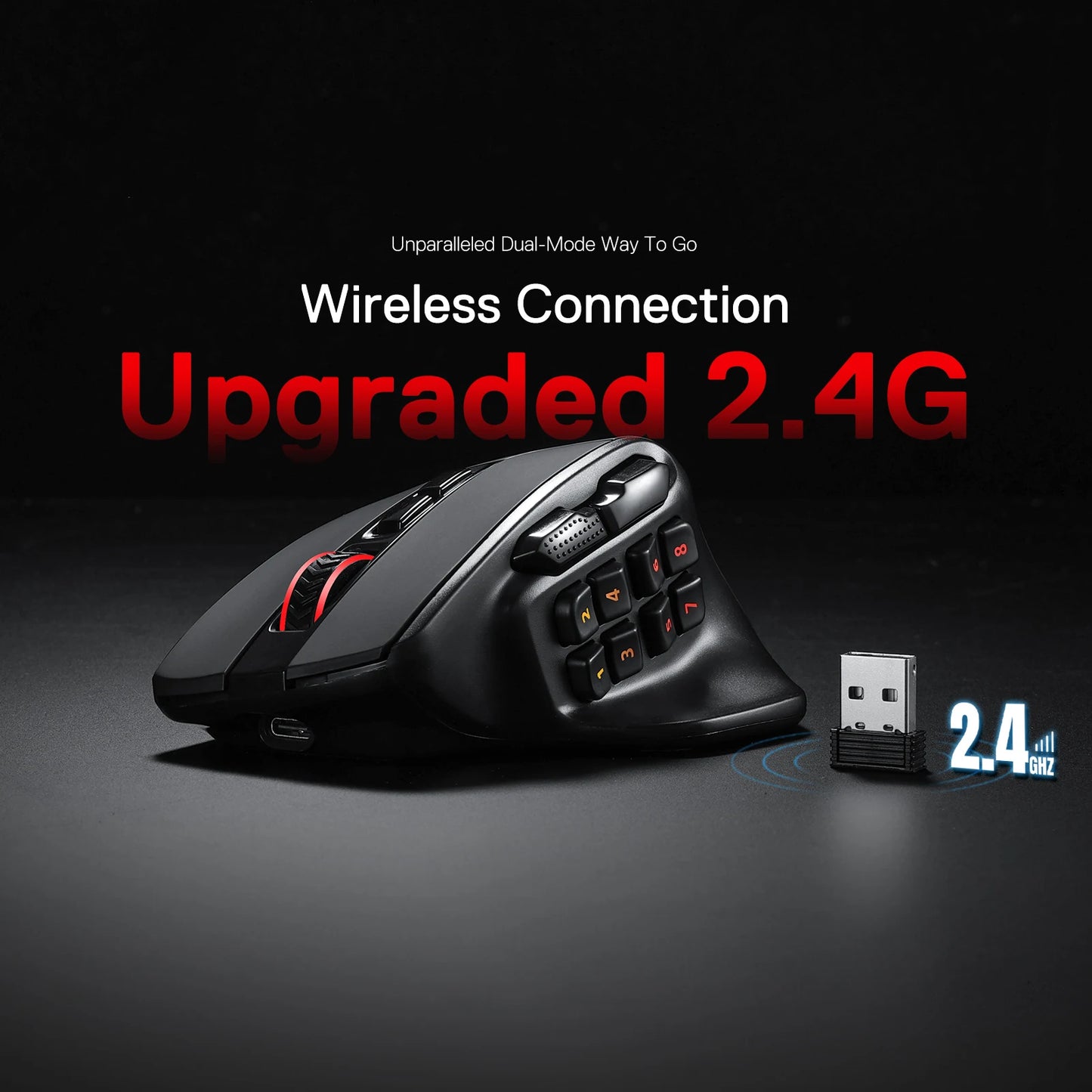 Redragon M811 Pro Wireless MMO Gaming Mouse With 15 Buttons