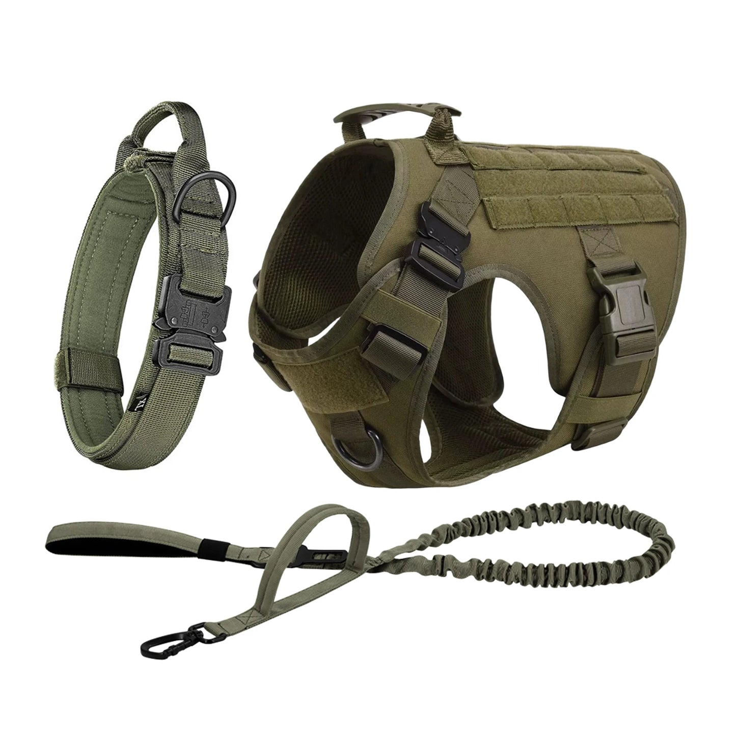 Tactical Dog Harness Vest With Molle Pouches For German Shepherd Training