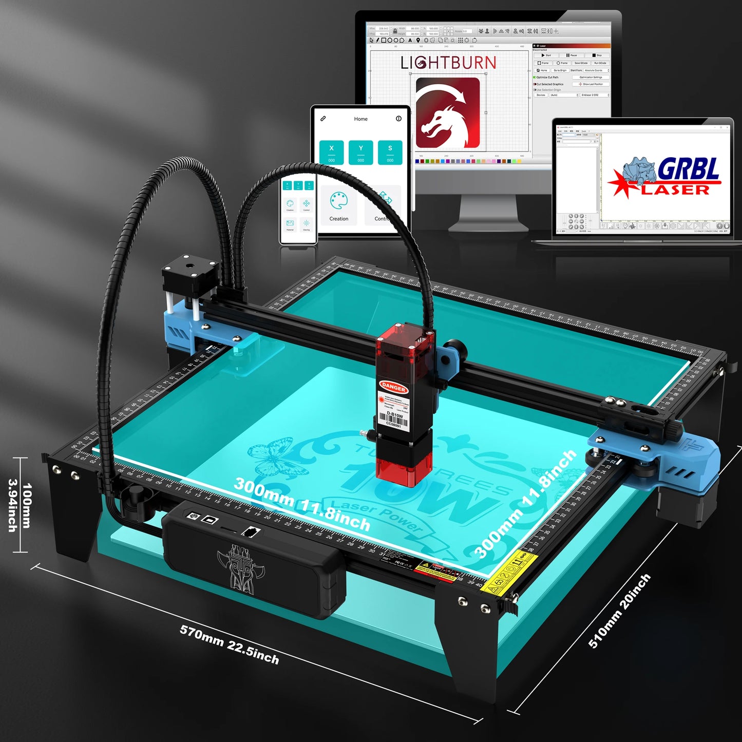Two Trees TTS-10 Pro Laser Engraver 445nm Blue Light Engraving Machine