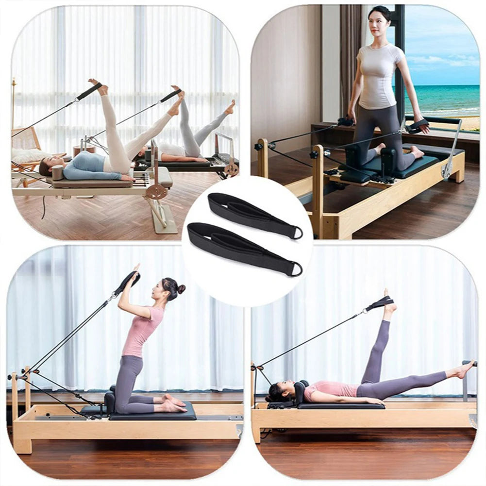 Pilates Double Loop Straps D-Ring Yoga Straps for Home Workouts