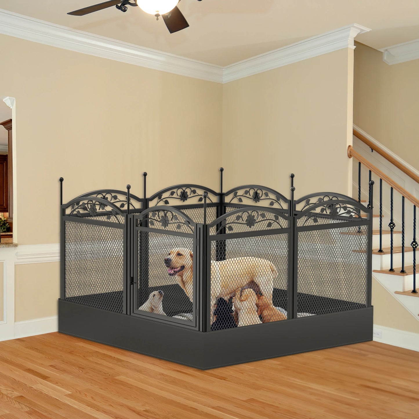 BINGOPAW 8 Panel Heavy Duty Dog Playpen For Indoor Outdoor Use