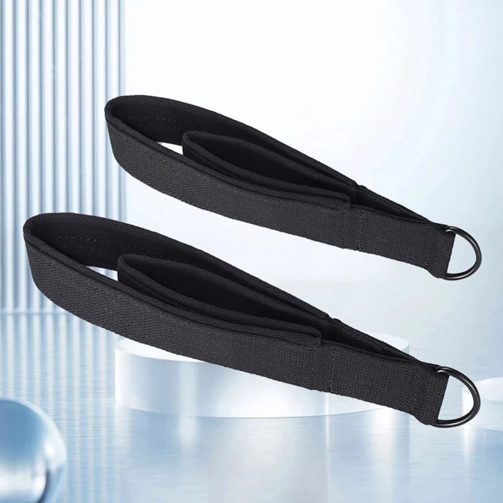 Yoga Strap Elastic Double Ring Ankle Cord With Adjustable Buckle