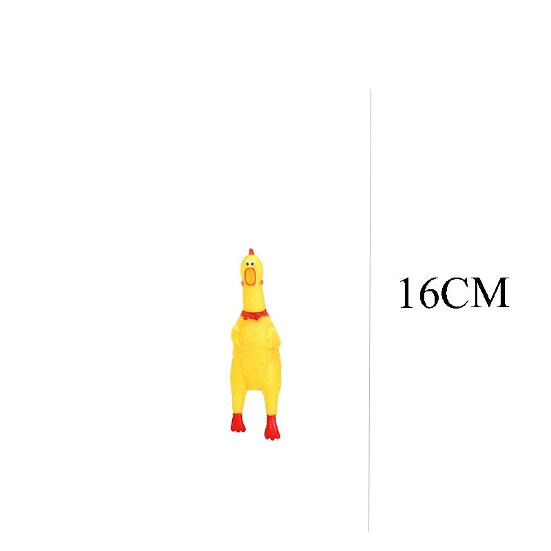 DKSTINYE Squeaky Screaming Chicken Durable Rubber Toy For Dogs