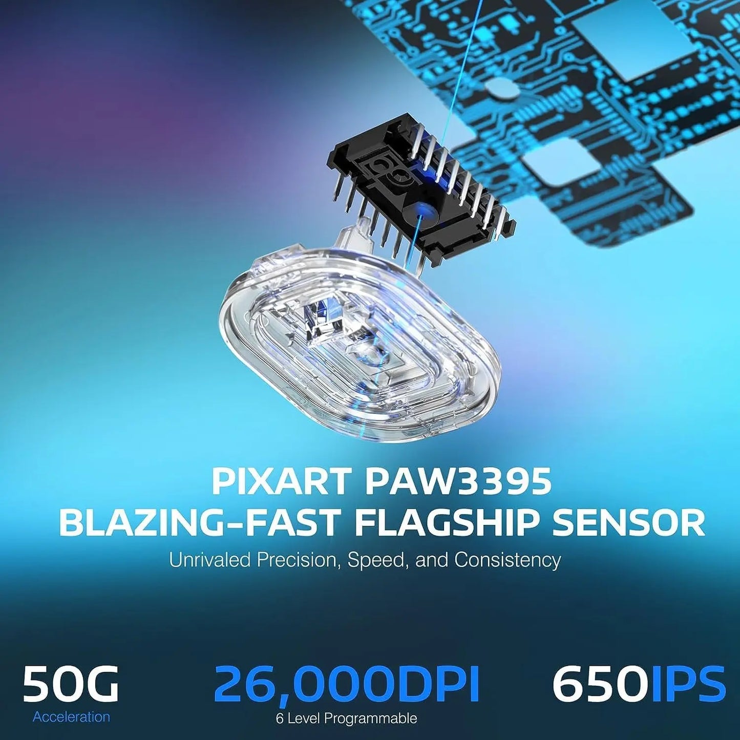 Attack Shark X3 Lightweight Wireless Gaming Mouse With PAW3395 Sensor