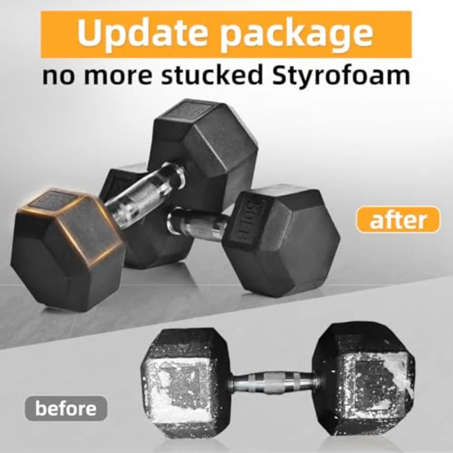 Premium Rubber Hex Dumbbell Set With Rack For Home Gym