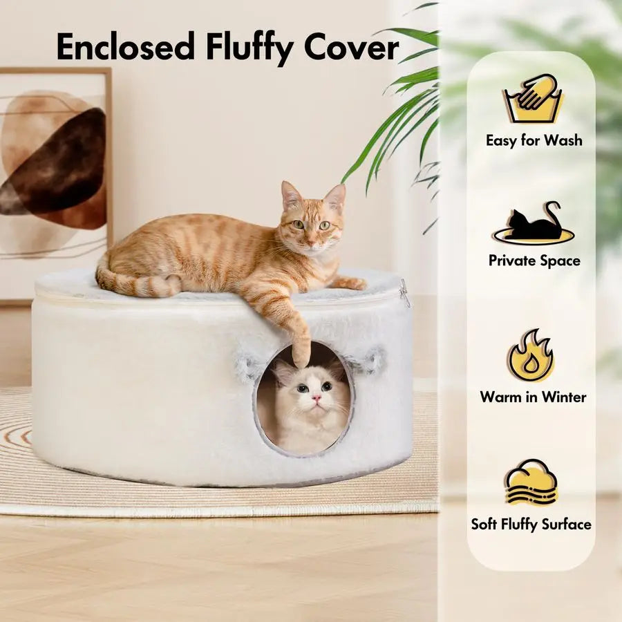 2 In 1 Cat Cave Bed Indoor Condo And Hammock For Cats