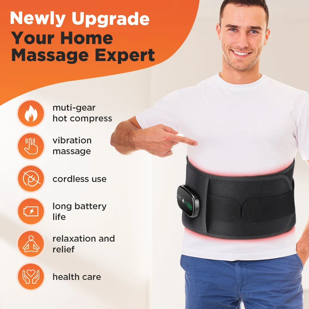 Hailicare 5 Speed Heated Waist Belt With Lumbar Support Massage