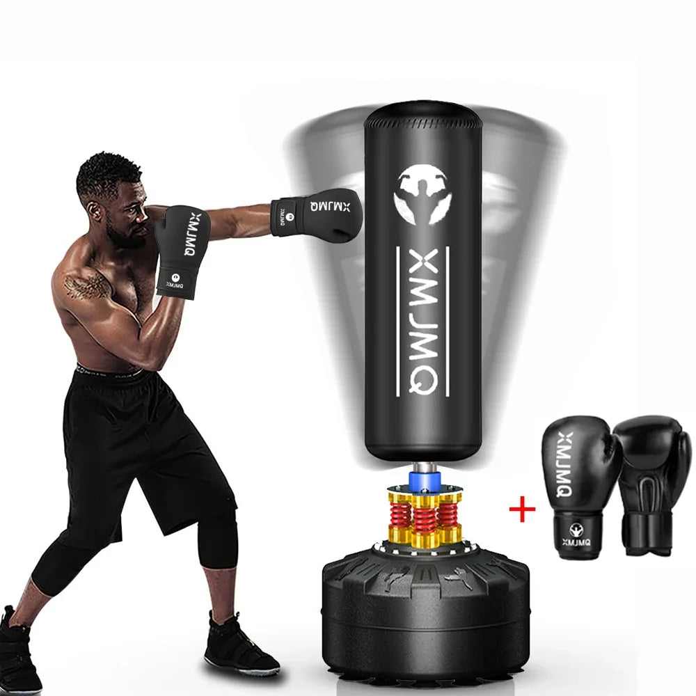 LEKARO Standing Boxing Post With Gloves And Sandbag