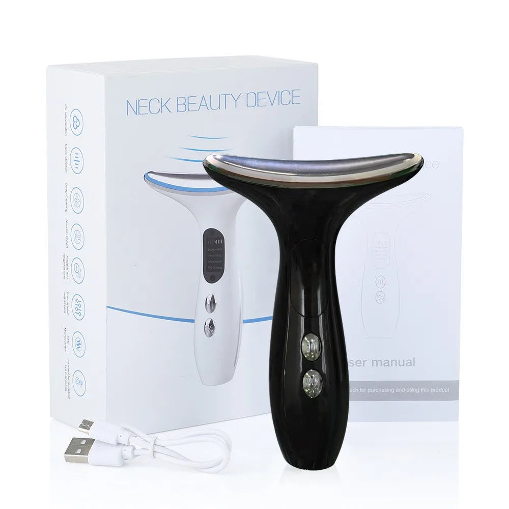 BXAE LED Face Massager Device With Three Modes USB Rechargeable