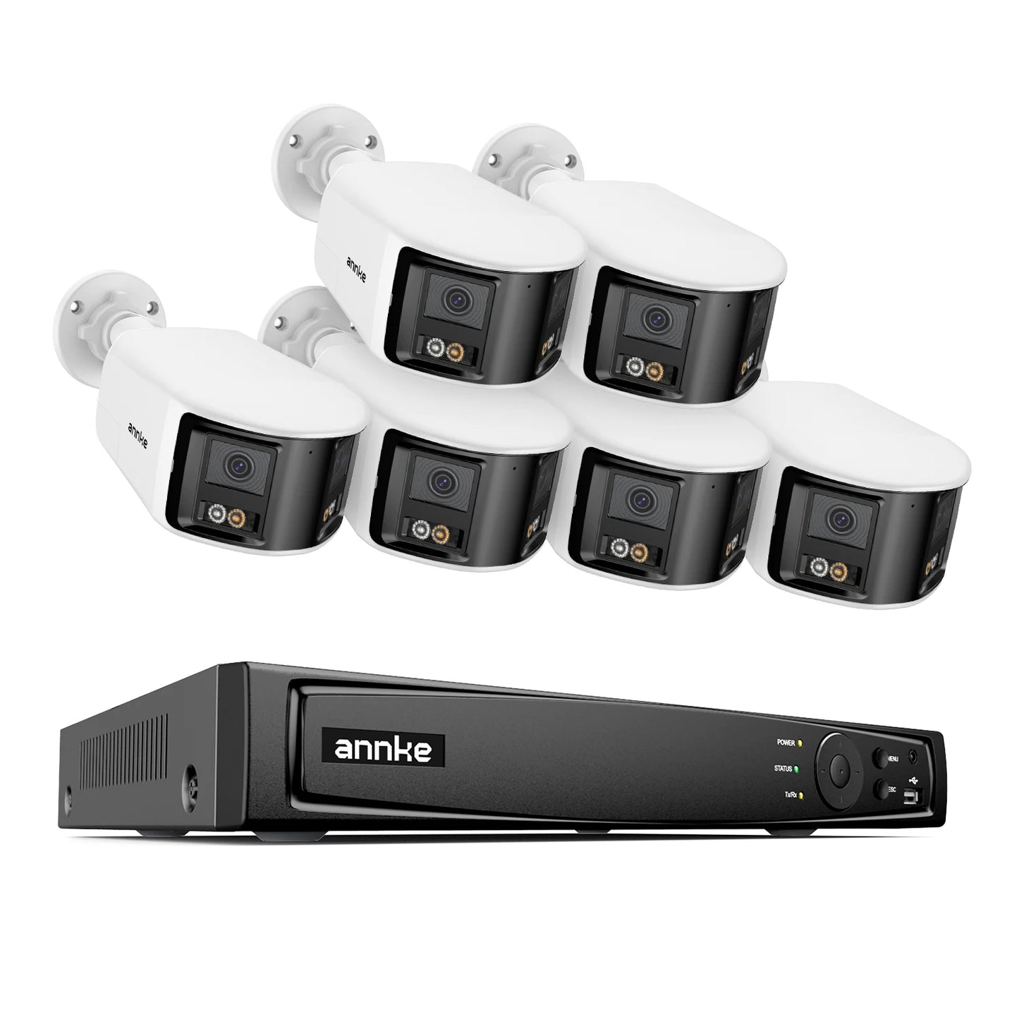 ANNKE 4K Security Camera System With 180 Panoramic Dual Lens NVR