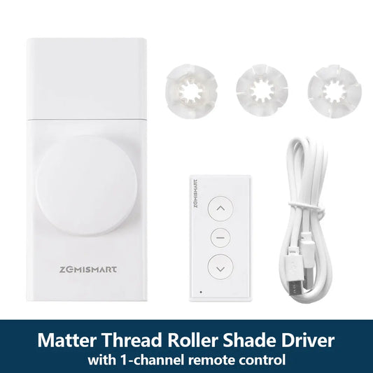 Zemismart Matter Thread Smart Roller Shade Driver Built-in Battery