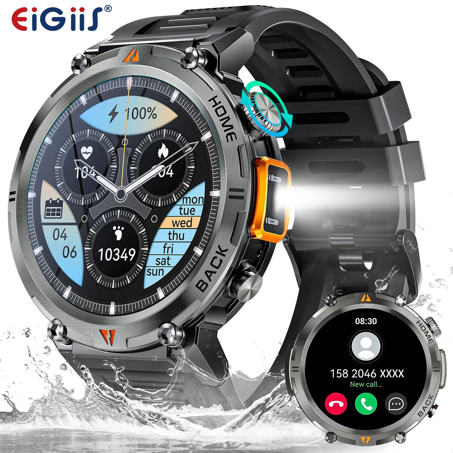 EIGIIS KE3 Bluetooth Call Smartwatch For Men