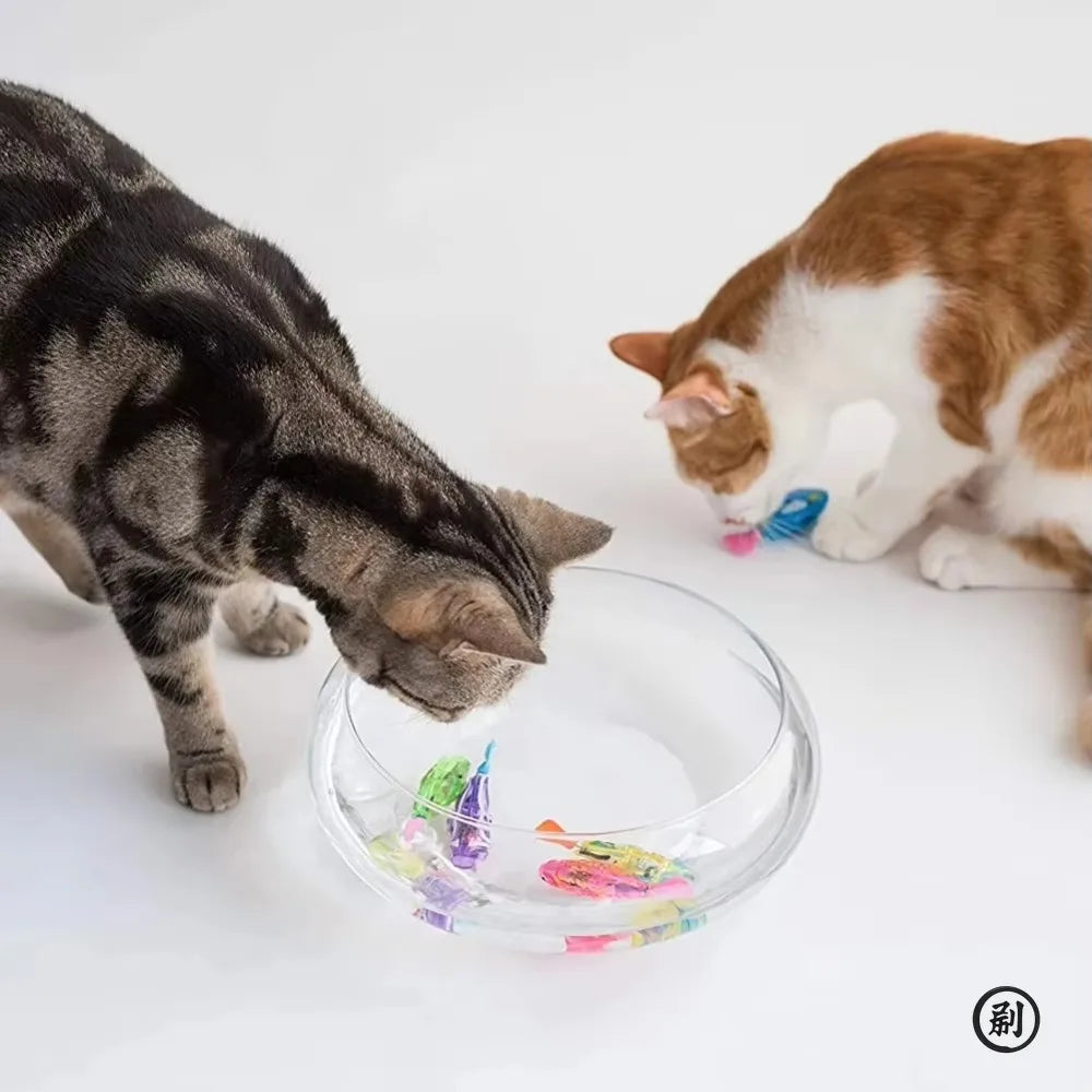 LED Inductive Interactive Cat Swimming Robot Fish Toy