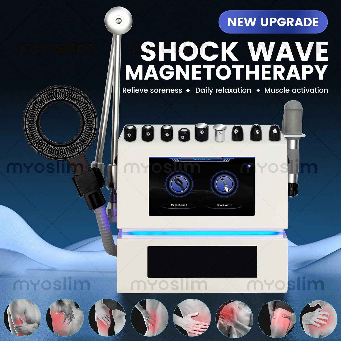 Myoslim Portable 2 In 1 Magnetic Physiotherapy Machine Pain Relief