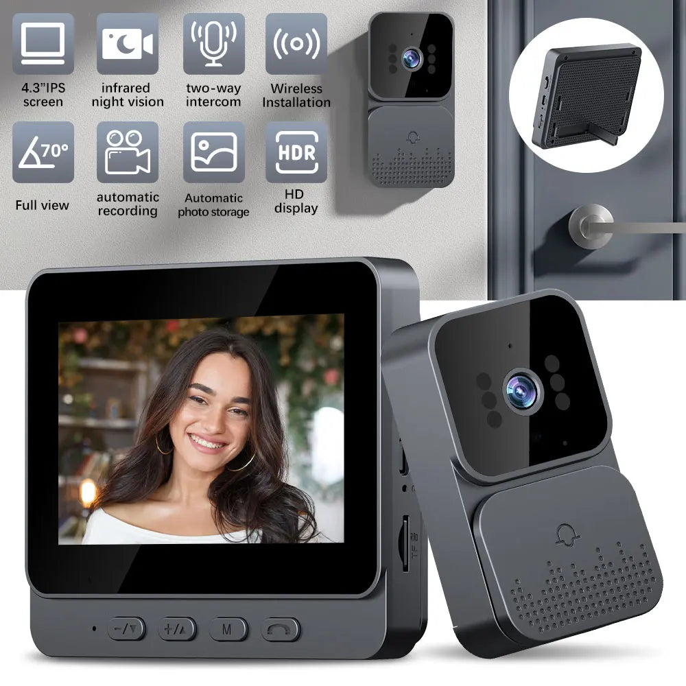 KEPEAK WiFi Video Doorbell With 1080P HD Two-Way Intercom