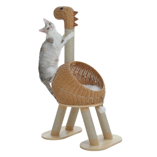 PAWZ Road Dinosaur Cat Tree Tower with Scratching Post