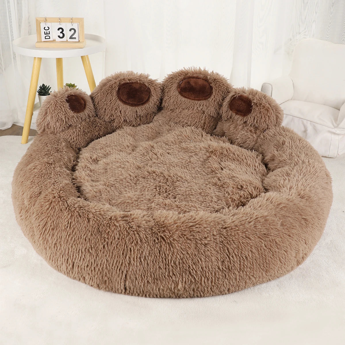 BeiYu Pet Fluffy Winter Dog Bed for Pets and Puppies