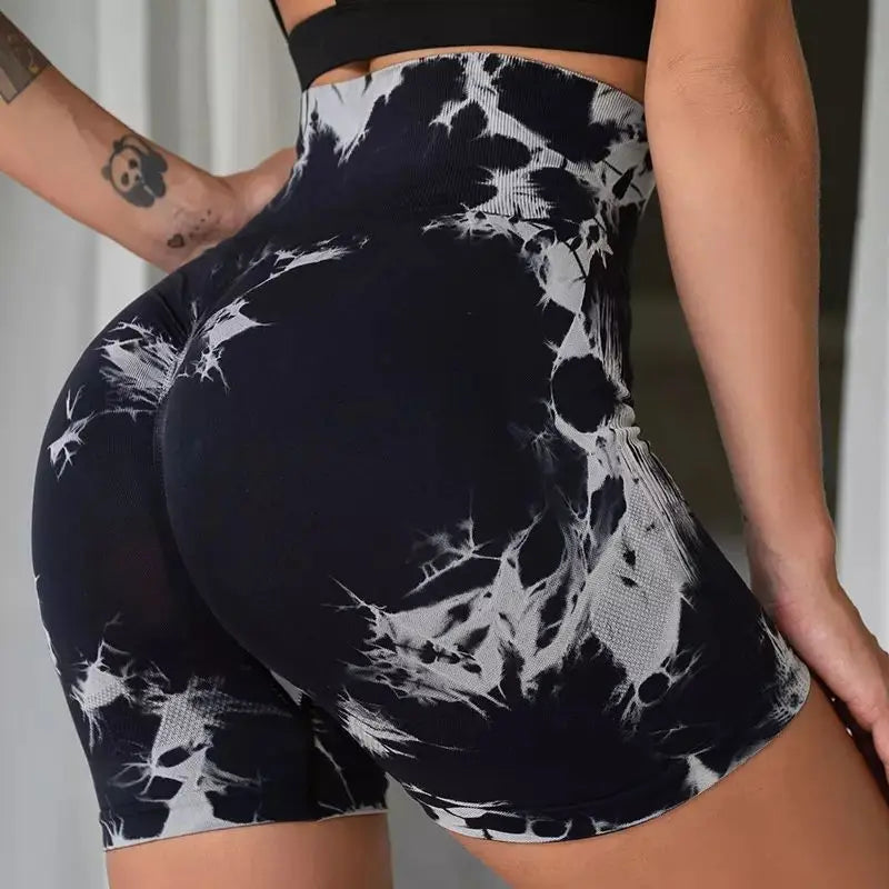 Women Yoga Shorts High Elastic Gym Shorts Push Up Sports Running