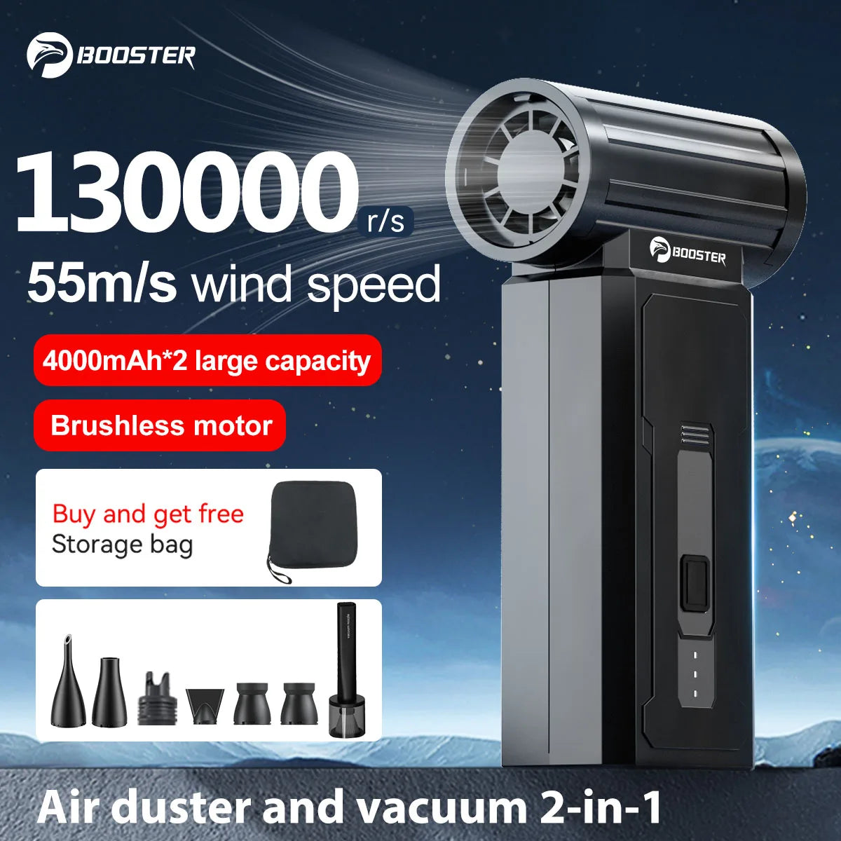 BOOSTER W01 Mini Turbo Fan Jet Powerful Air Blower