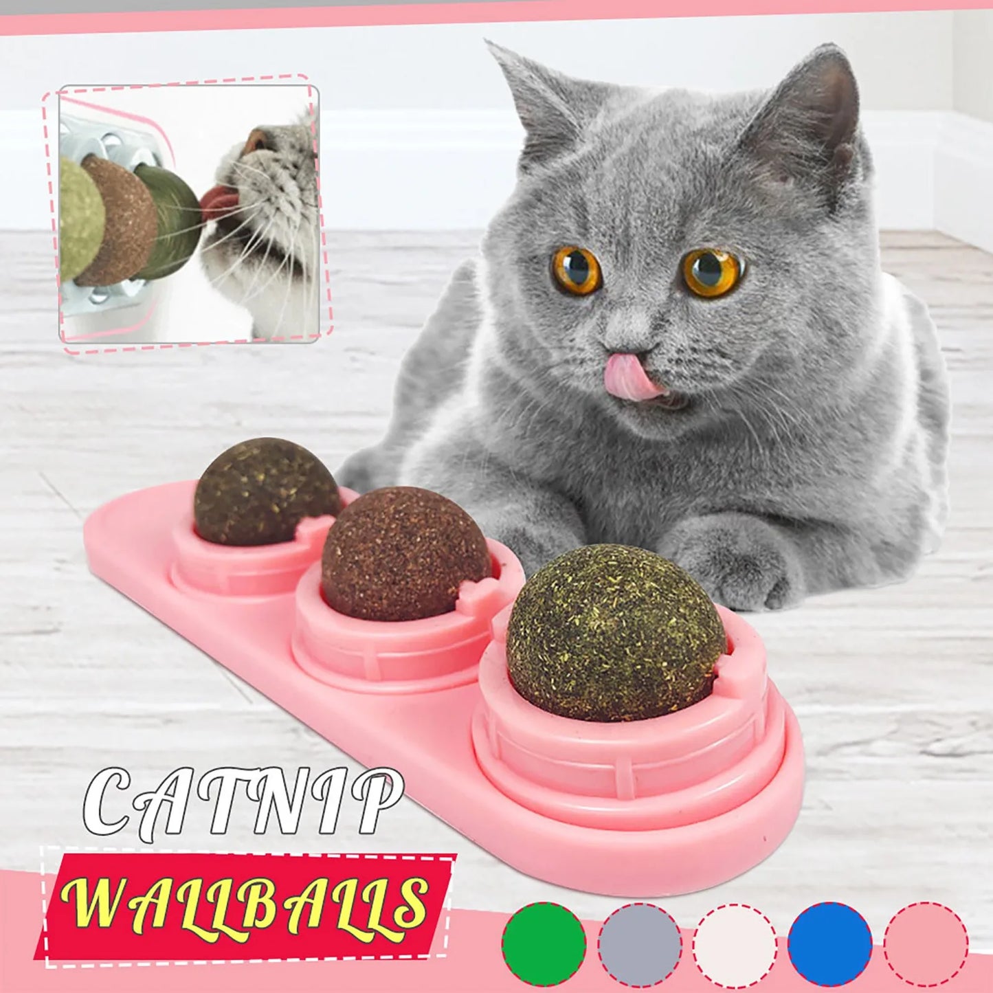 Catnip Rotating Interactive Teething Toy For Cats Play