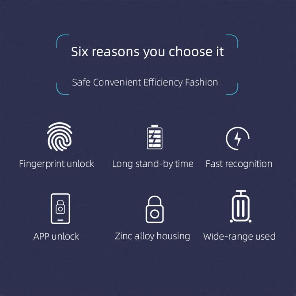TWISTER.CK Smart Biometric Fingerprint Keyless Padlock With Bluetooth