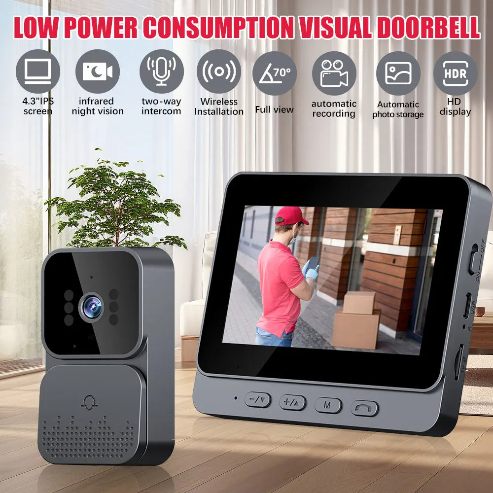 KEPEAK WiFi Video Doorbell With 1080P HD Two-Way Intercom