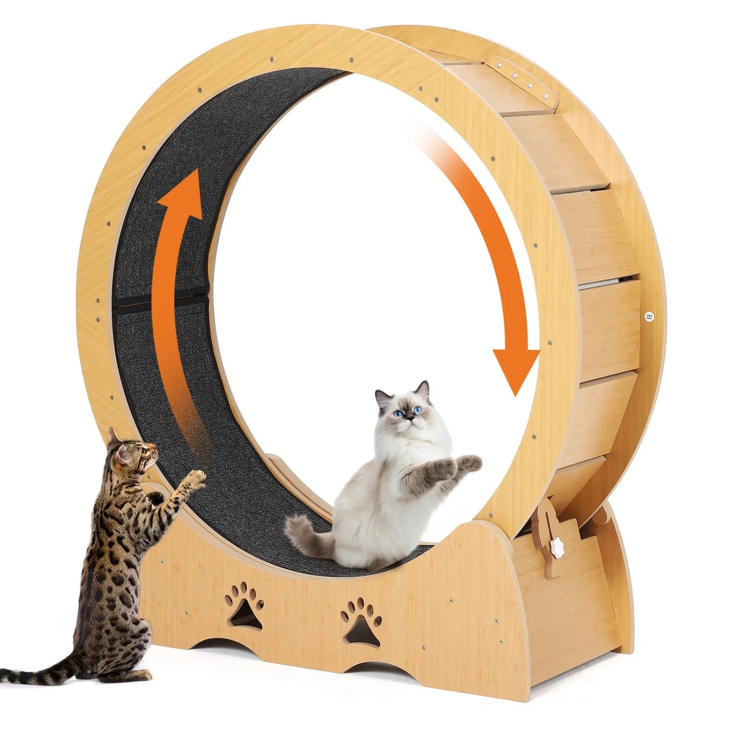 HiMISS CN Cat Exercise Wheel With Low Noise Runway