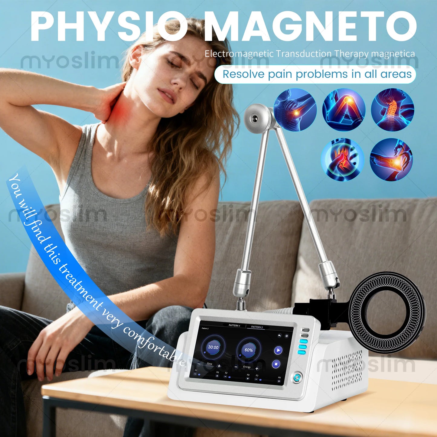 MYOSLIM Noninvasive Pulsed Magnetic Device For Joint Health