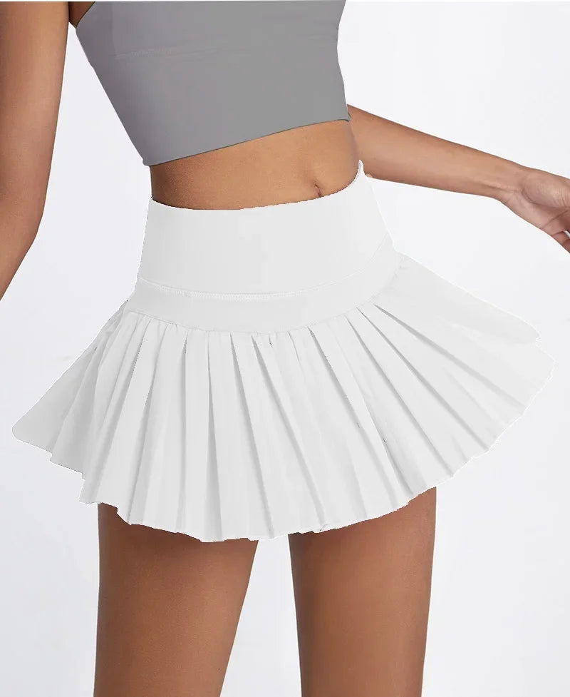 Pocket Tennis Skirt Skort Women High Waist Activewear