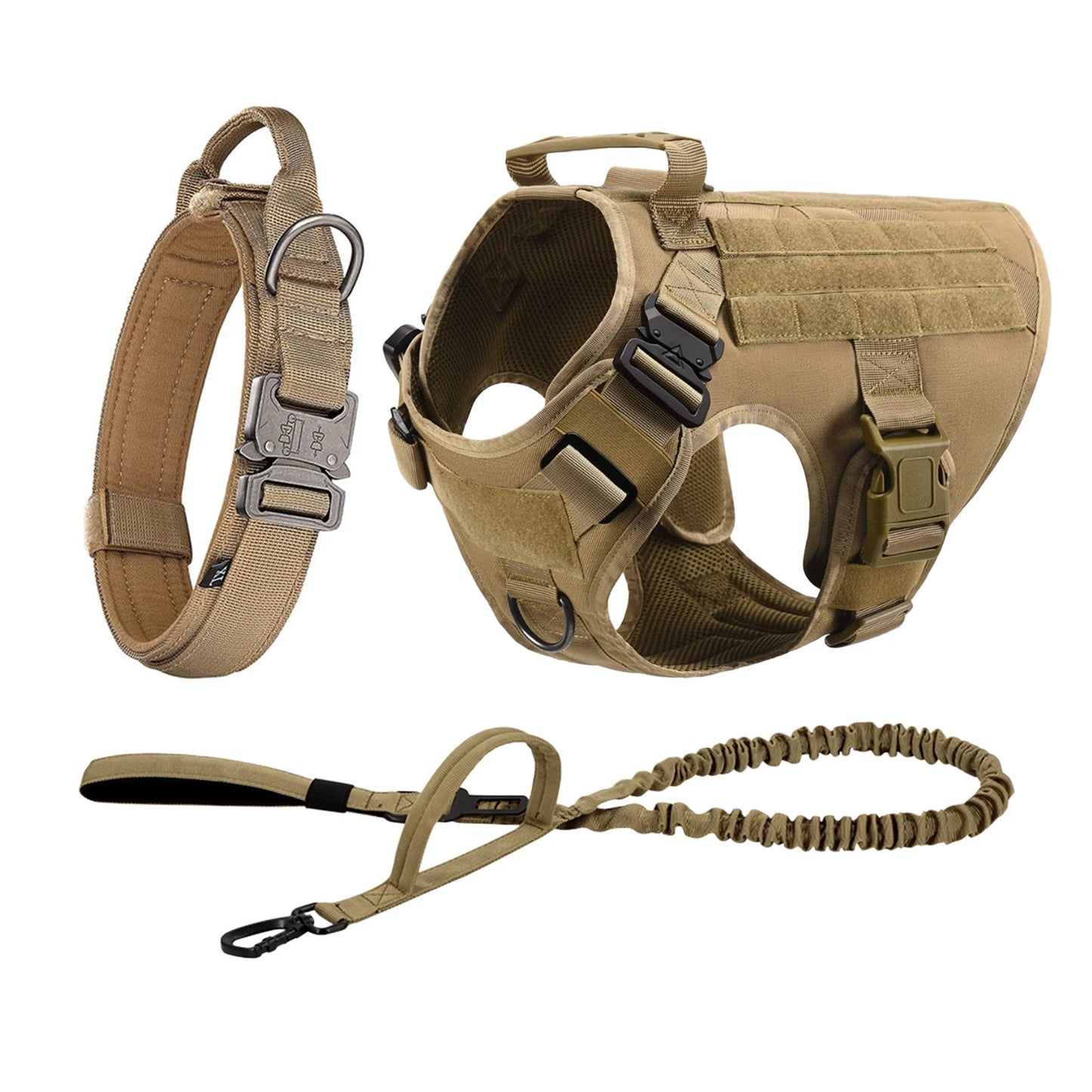 Tactical Dog Harness Vest With Molle Pouches For German Shepherd Training