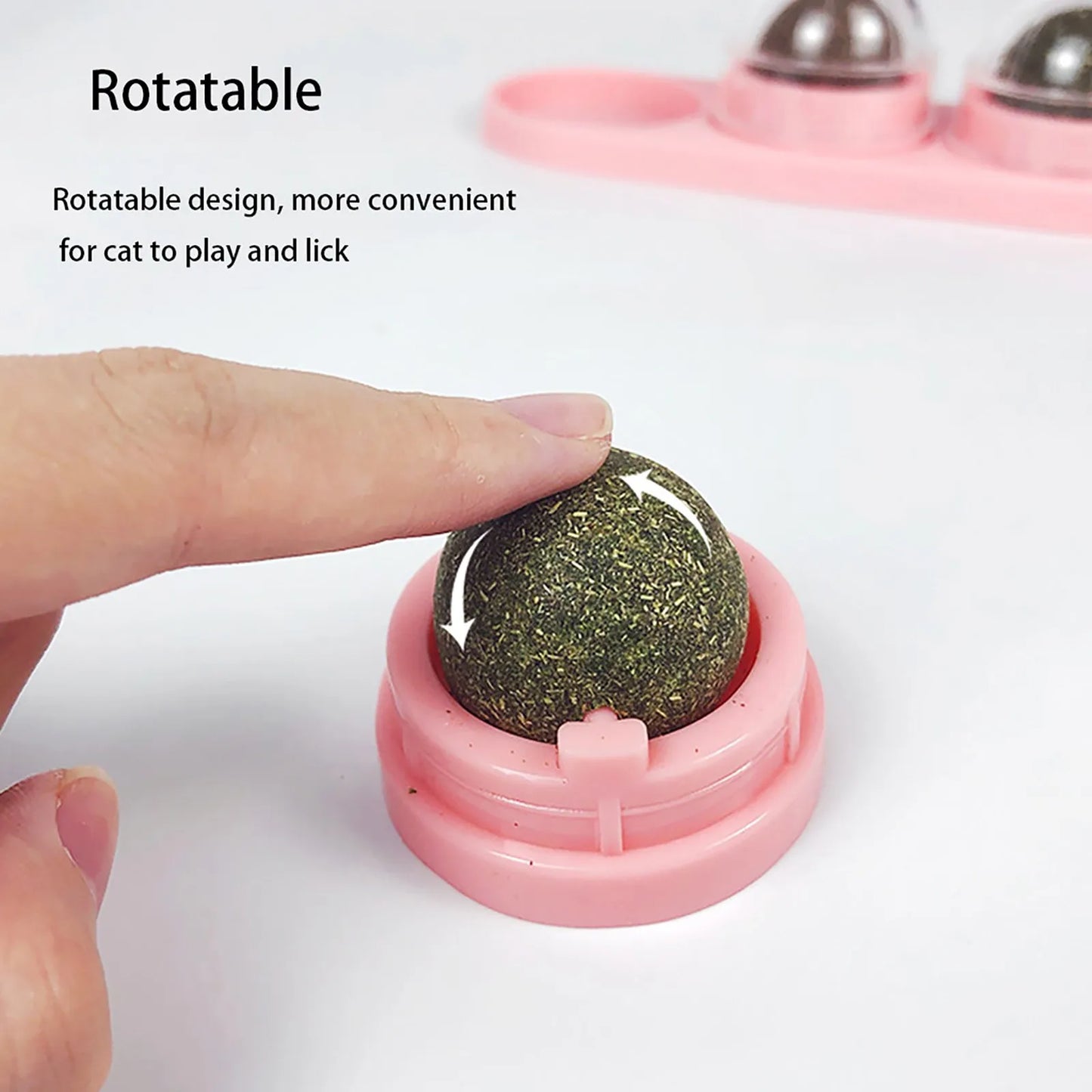Catnip Rotating Interactive Teething Toy For Cats Play