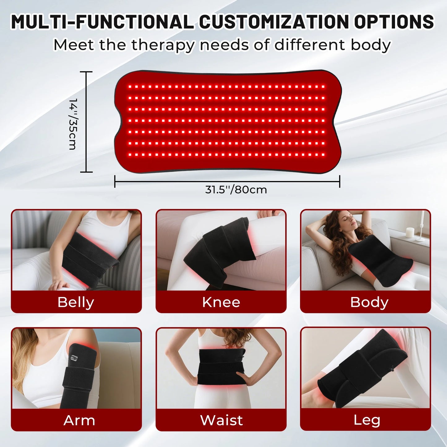 360 LED Infrared Light Therapy Pad For Body Fatigue