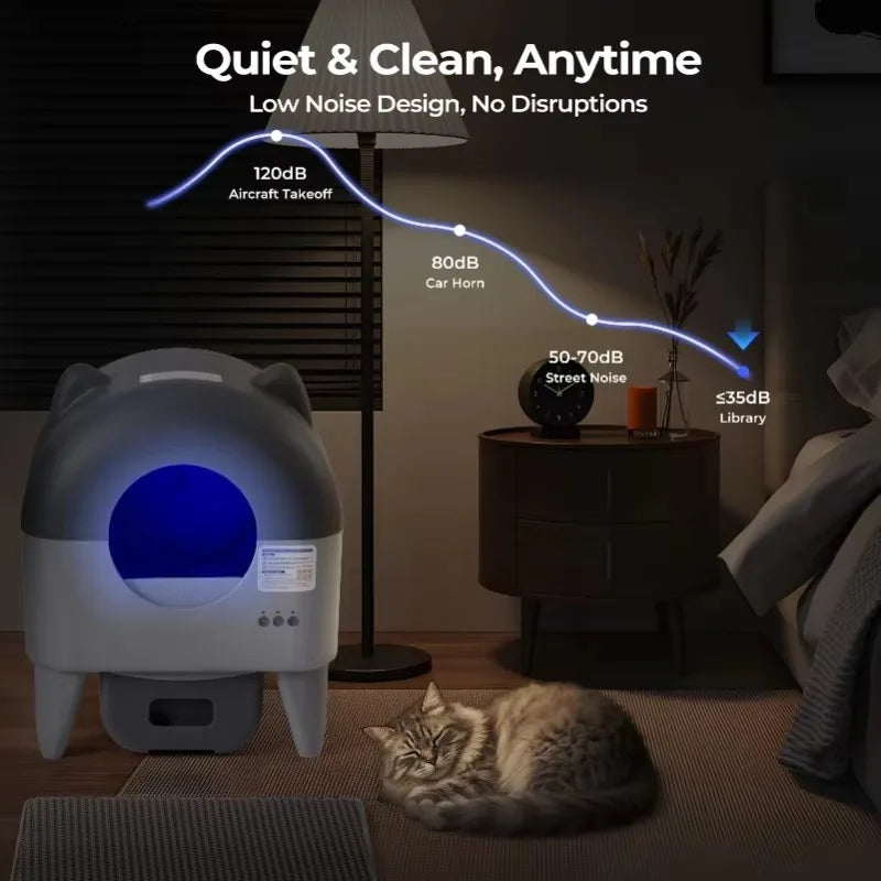 Lunapurr Automatic Self-Cleaning Litter Box for Multi-Cat