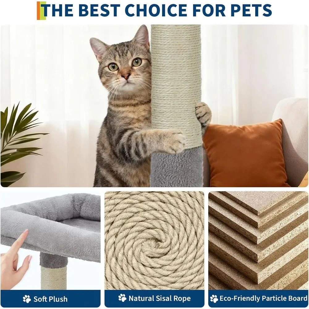 Cat Tree Tower With Scratching Posts Condo Perches Multi Level