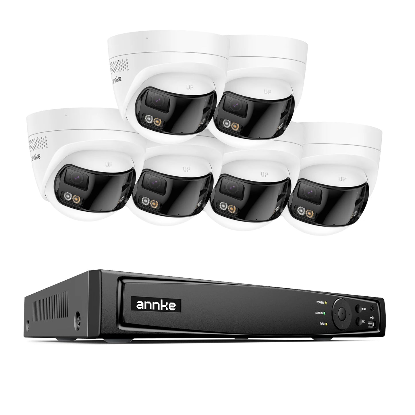 ANNKE 4K Security Camera System With 180 Panoramic Dual Lens NVR