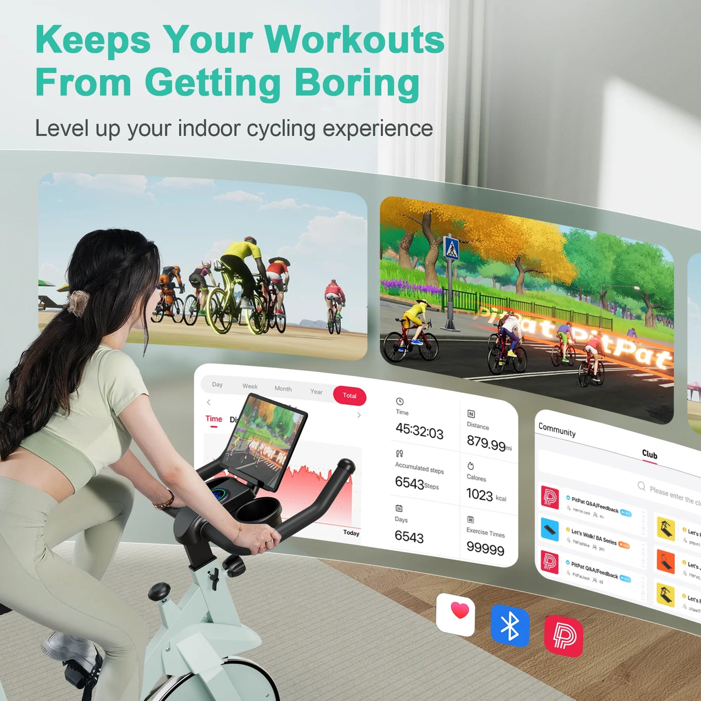 Superun Exercise Bike 32 Level Magnetic Resistance For Home Gym