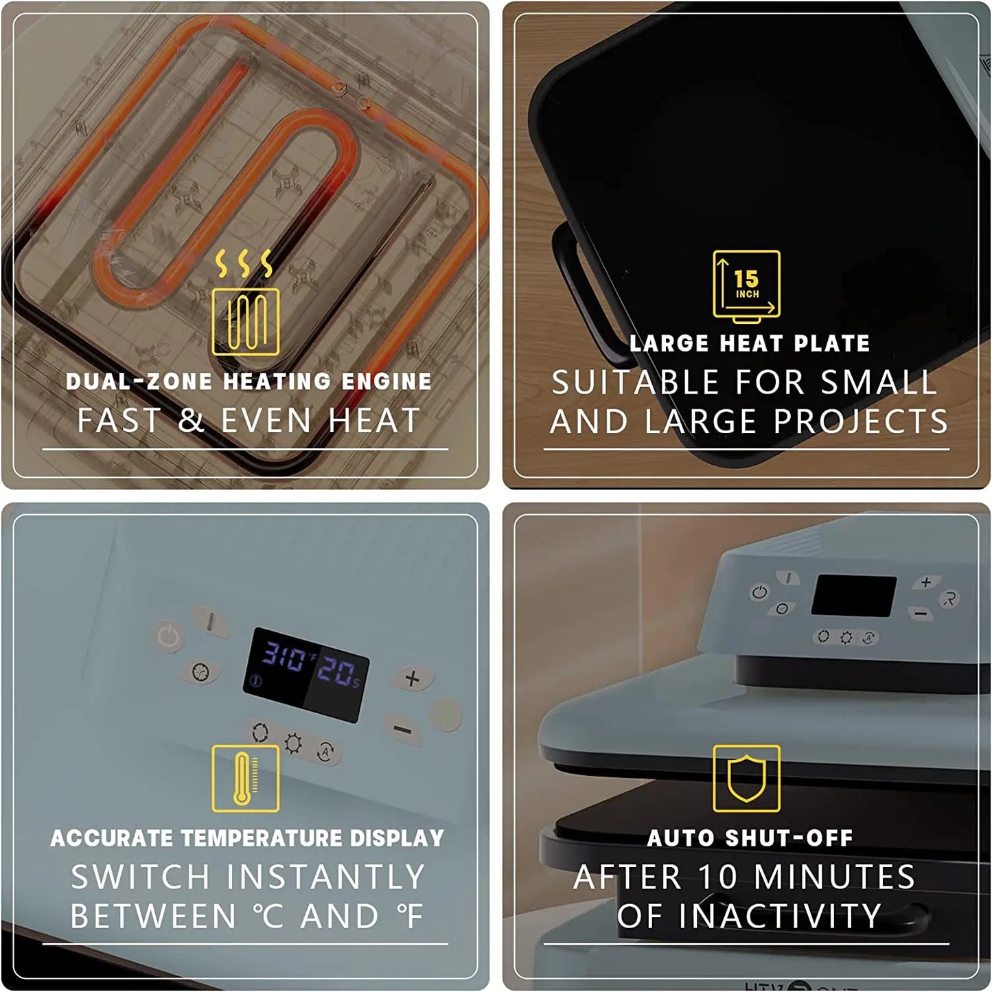 HTVRONT Auto Heat Press Machine For T Shirts And Sublimation