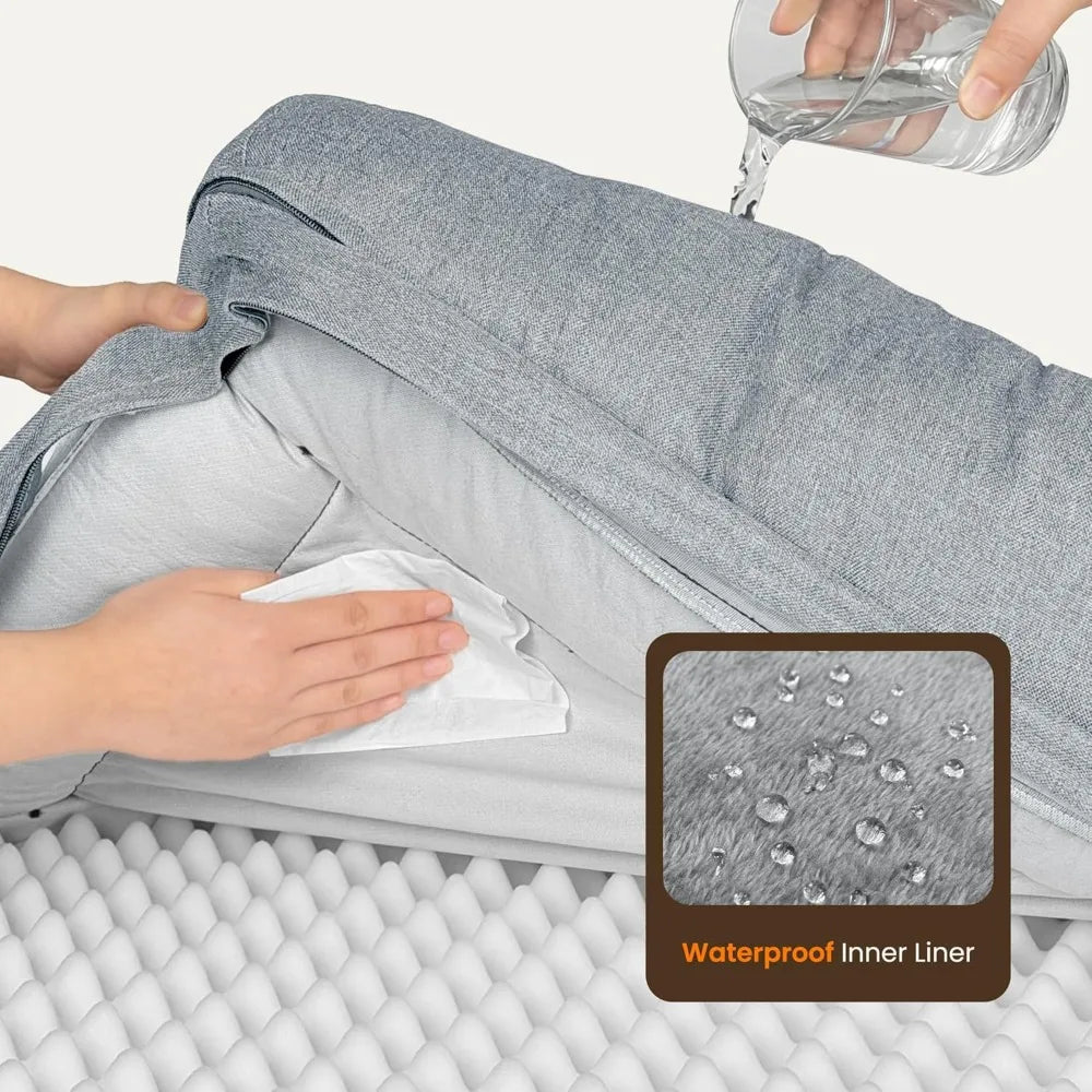 Orthopedic Dog Bed With Waterproof Foam And Non Slip Bottom