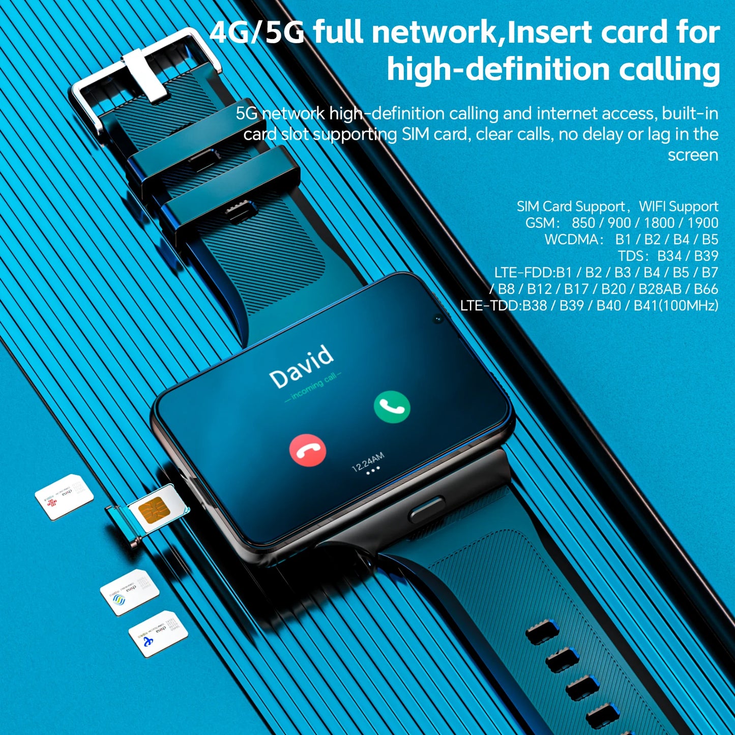 LOKMMAT Android Smartwatch Max With Detachable Strap 4G