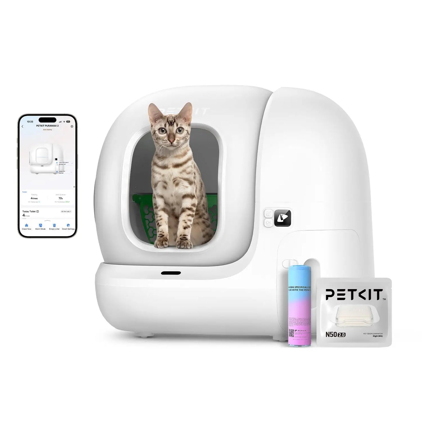 PuraMax 2 Automatic Self Cleaning Cat Litter Box With App Control