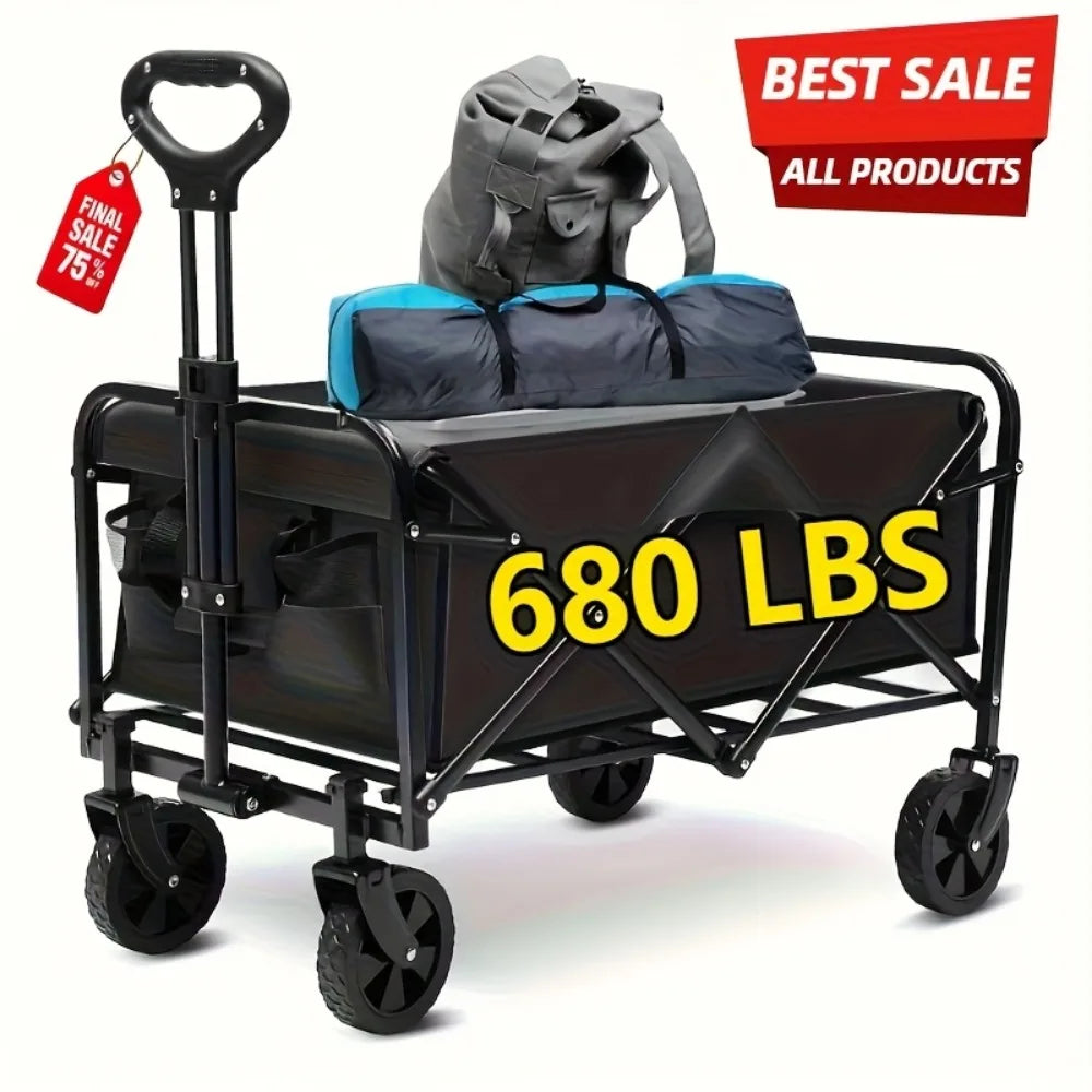 Heavy Duty All Terrain Folding Cart With Stainless Steel Frame