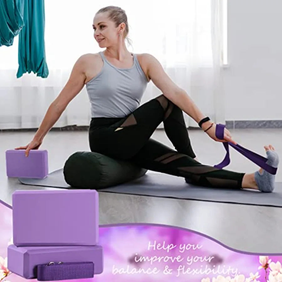 Yoga Blocks And Straps D Ring Non Slip EVA FoamPro
